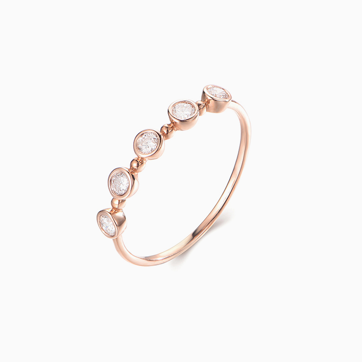 5stone Drop set Ring