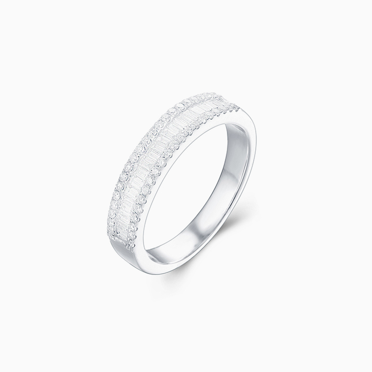 Baguette and Round Diamond