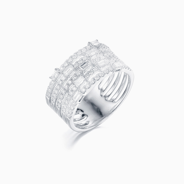 Five Bands Diamond Ring