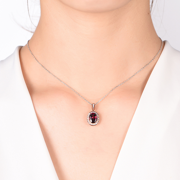 Rhodolite Garnet Pendant