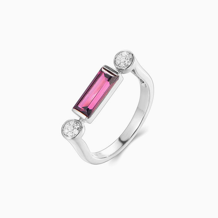 Rhodolite Bar Ring