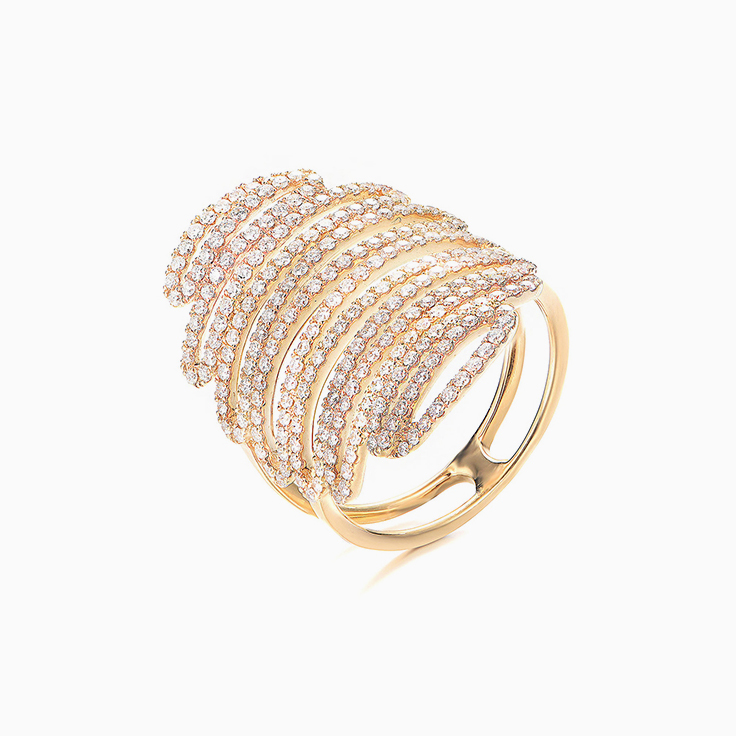 Zig Zag Diamond Dress Ring