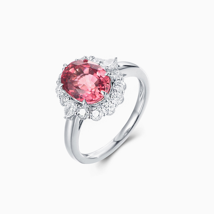 Oval Pink Tourmaline Dress ring