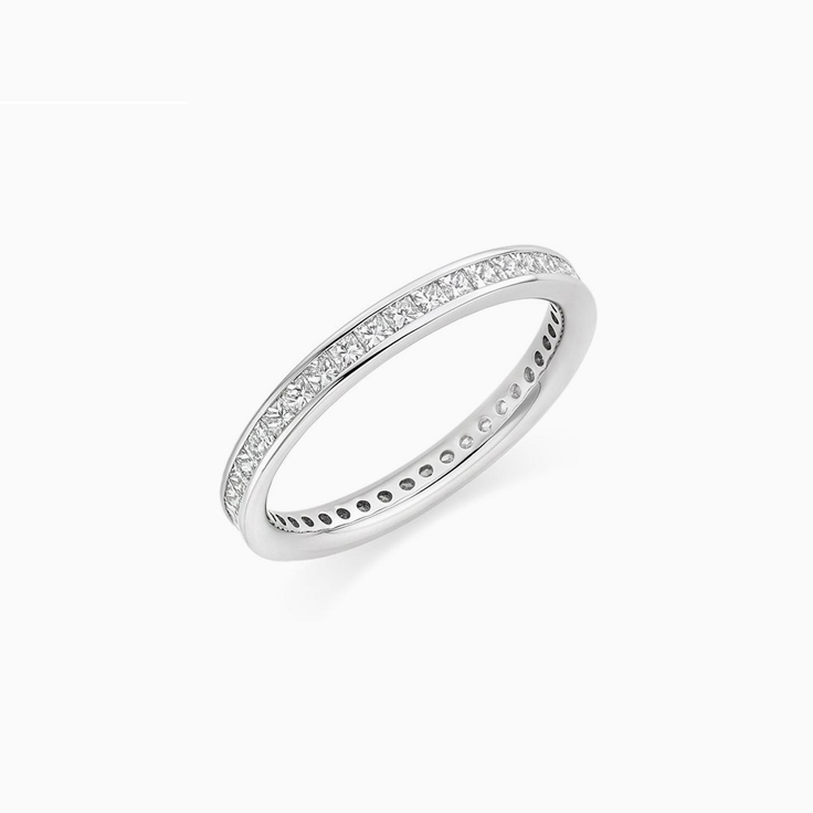 Princess cut wedding band