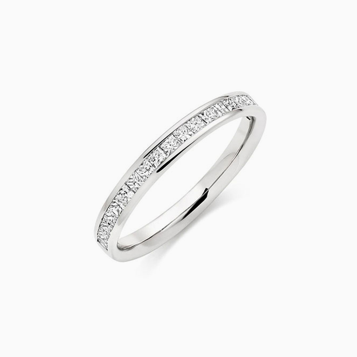 Princess Cut in Channel setting