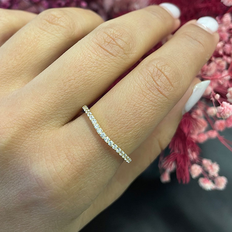 Curve ladies wedding ring 2744