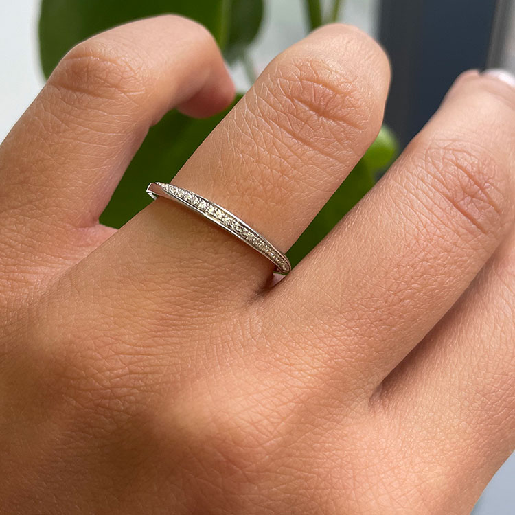 Twisted Pave Set Diamond Ring