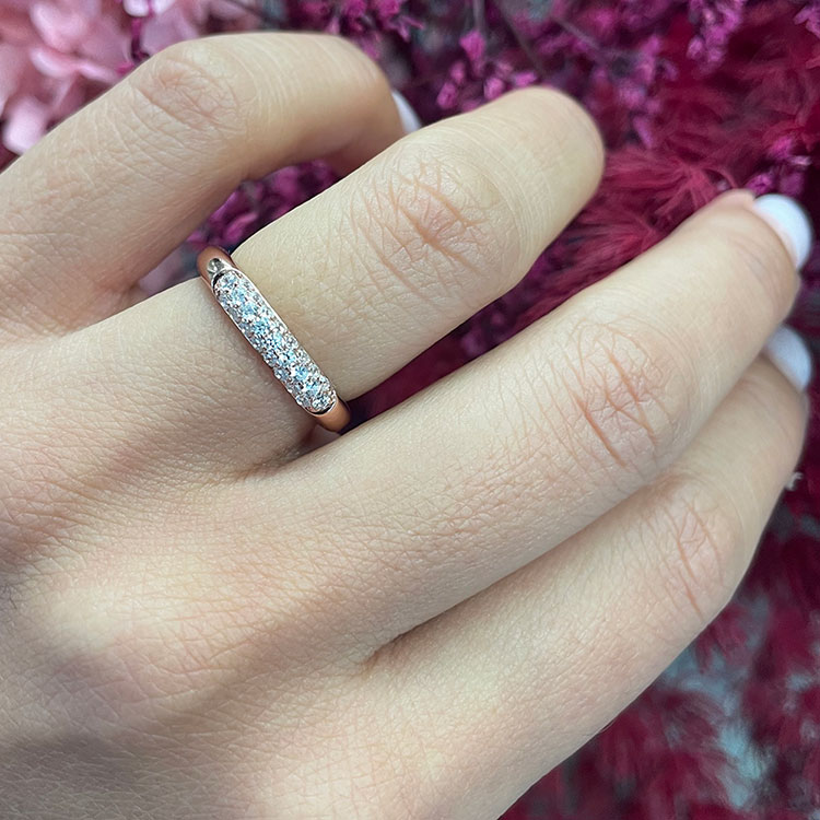Diamond Pave set wedding ring
