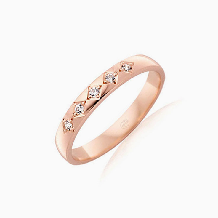 5stone diamond wedding ring B2021