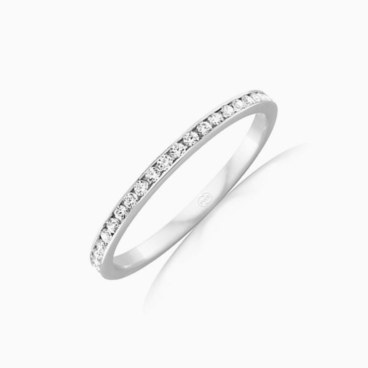 Petite Pave set wedding ring F3986