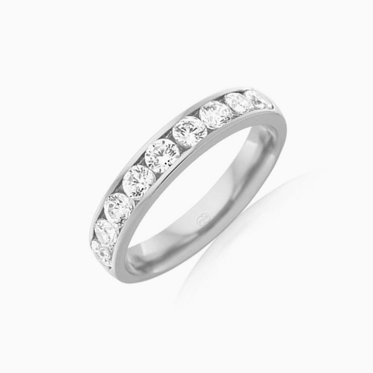 Round diamond Channel set ring HR4070