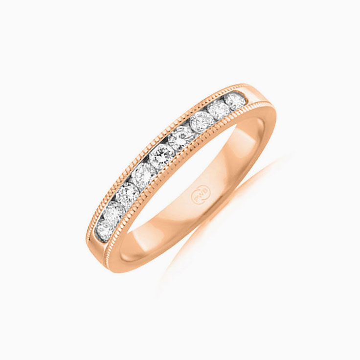 Channel set with Miligrain band J3439