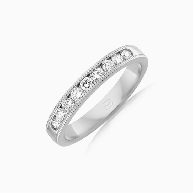 Channel set with Miligrain band J3439