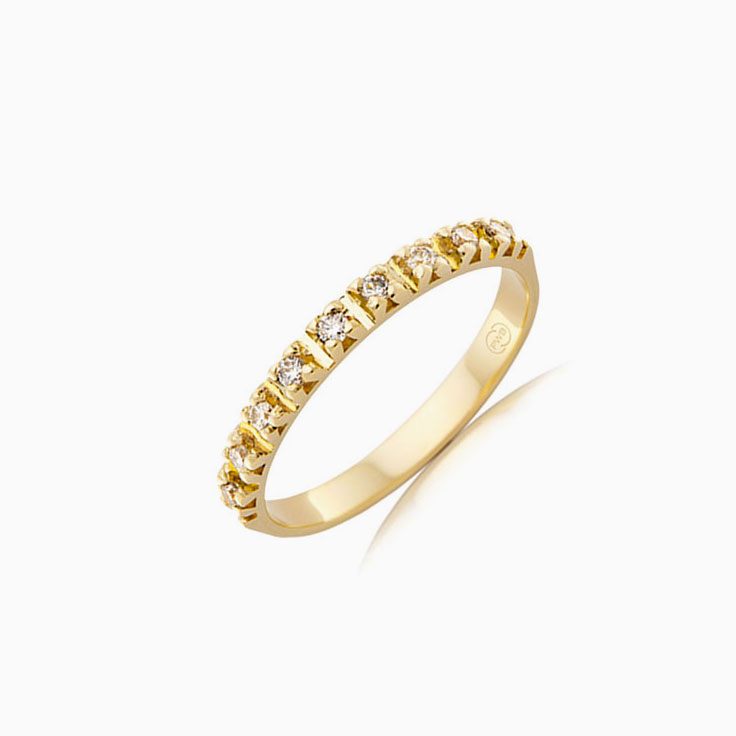 Half Eternity Lab Diamond Ring