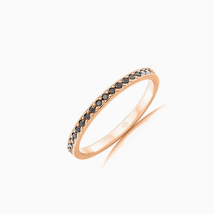Black Diamond Pave set ring F4243