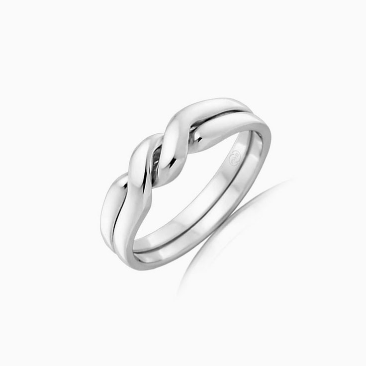 Two Tones Mens Wedding Ring