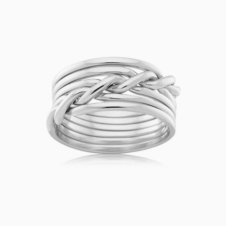 Knotted Wedding Band For Womens