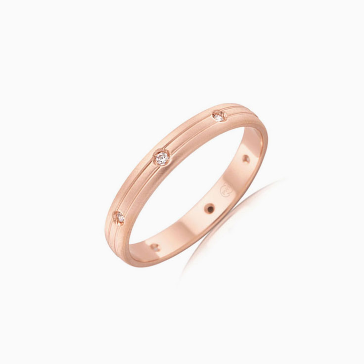 Drop set wedding ring B2633