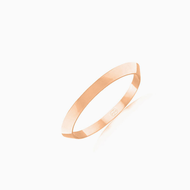Plain knife edge wedding band FC3637