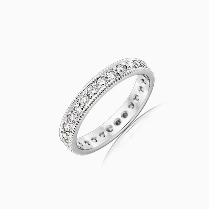 Pave set with miligrain edges HR4233