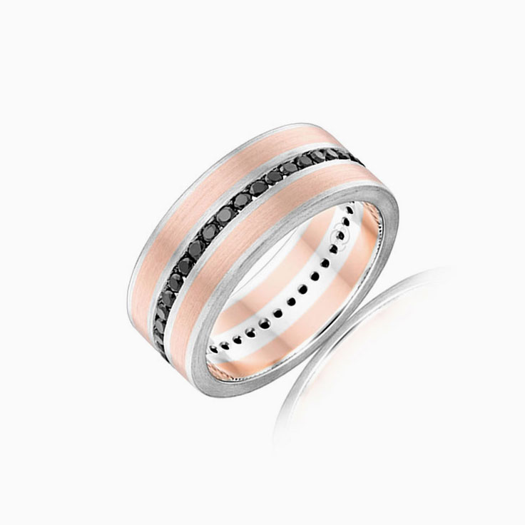 Mens Black diamond ring 2T4078