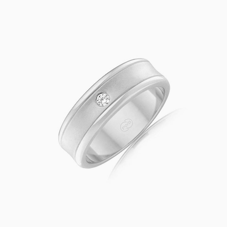 Drop set mens wedding ring WR3559