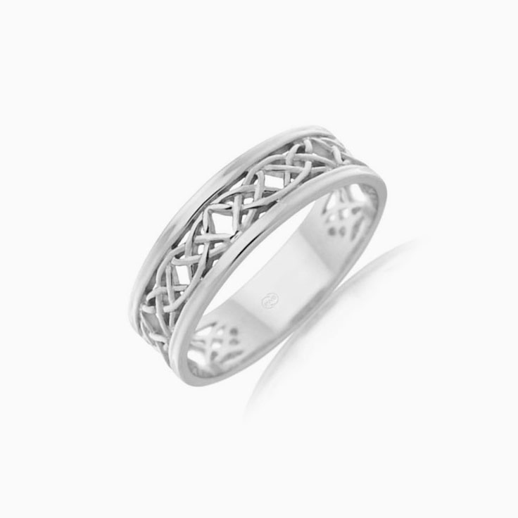 Mesh Pattern Mens Wedding Ring J2655