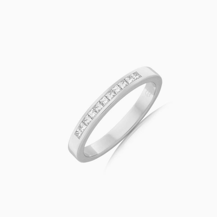 Princess cut diamond wedder F3444