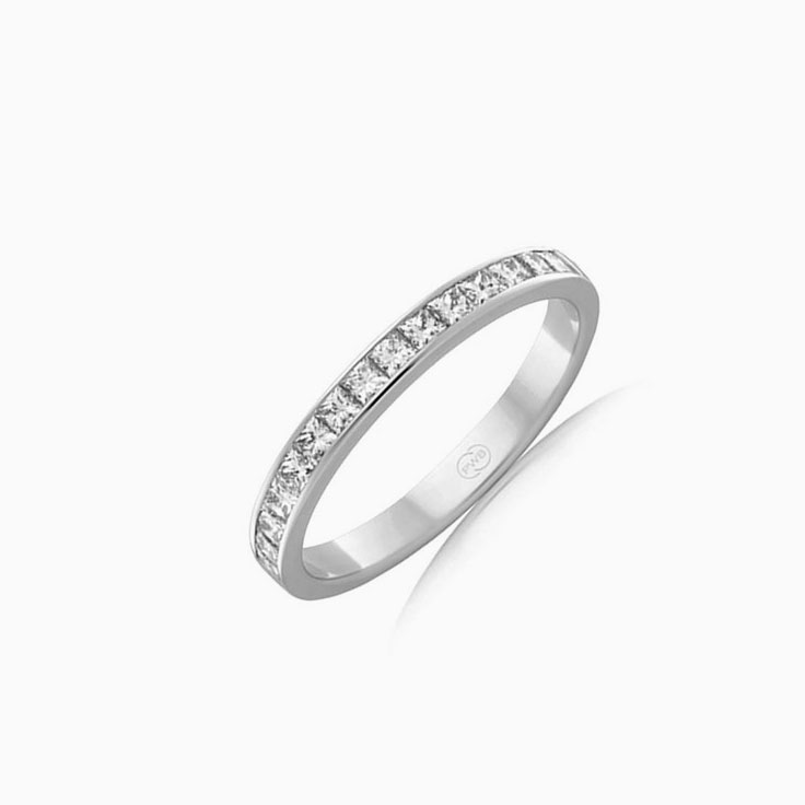 Princess cut wedding ring F4264