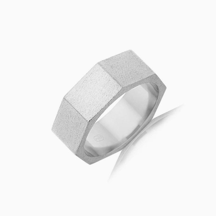 Octagon Shape mens ring F3359