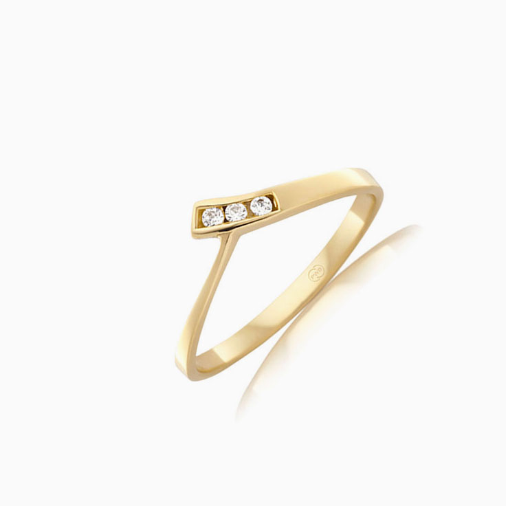 Three Stone Lab Diamond Wedding Band