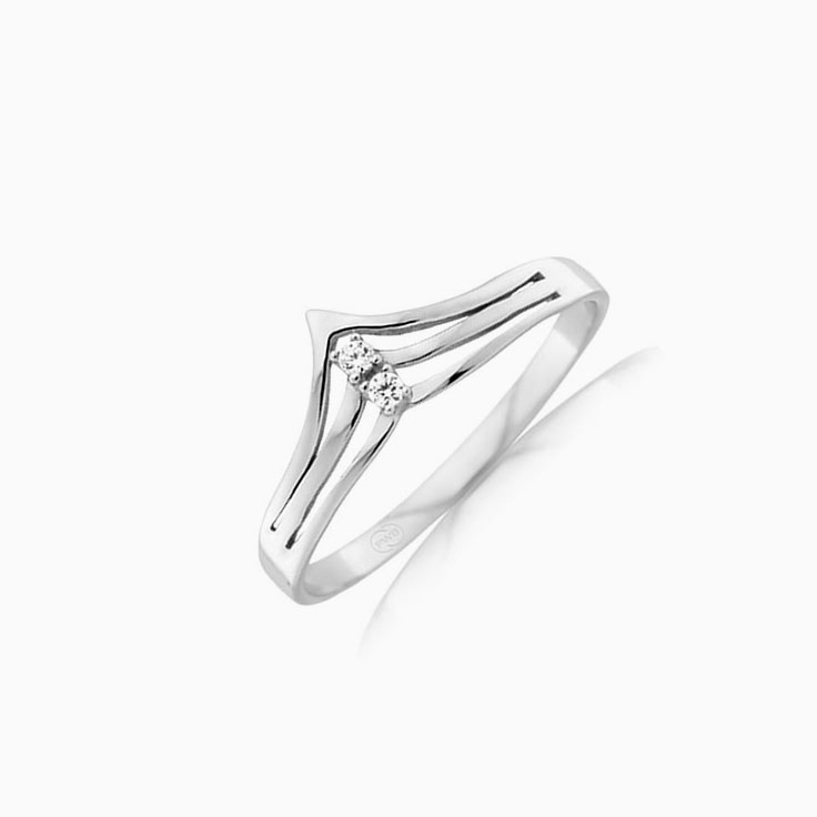 Curved Lab Diamond Wedding Band
