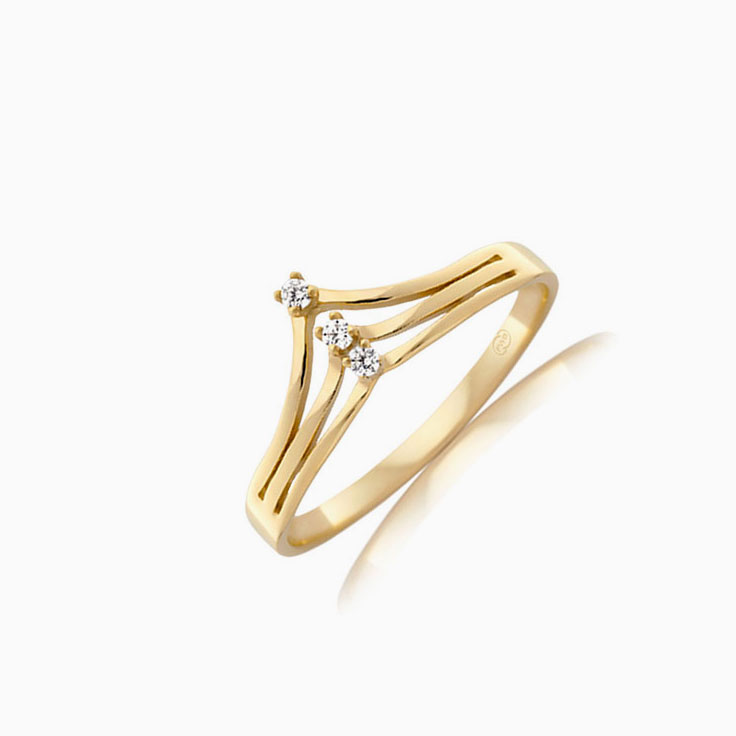 Three Lab Diamond Wedding Band