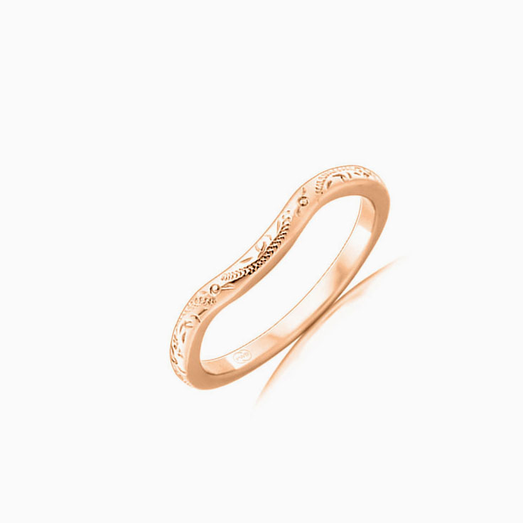 Carved Ladies wedding ring J4116