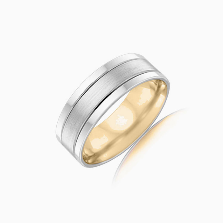 Double grove two tone wedder 2T3686