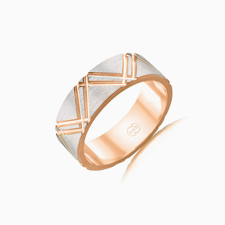 Two tone wedding ring 2T3725