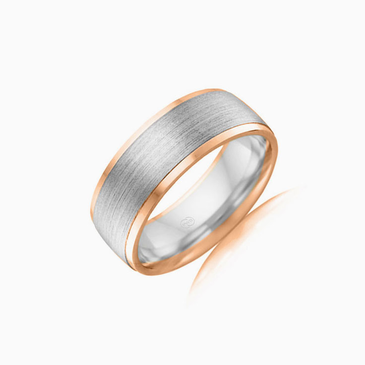 Two tone comfort fit ring 2T3929
