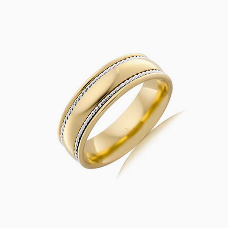 Twisted two tone wedder 2TJ2092