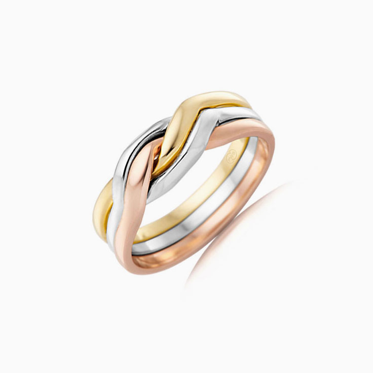 Gold Wedding Band With loop