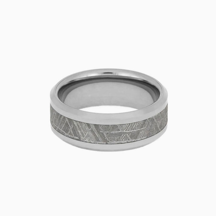 Gibeon Meteorite Band in Titanium 1159