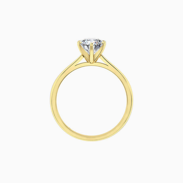 Round Brilliant cut with a cathedral setting engagement ring