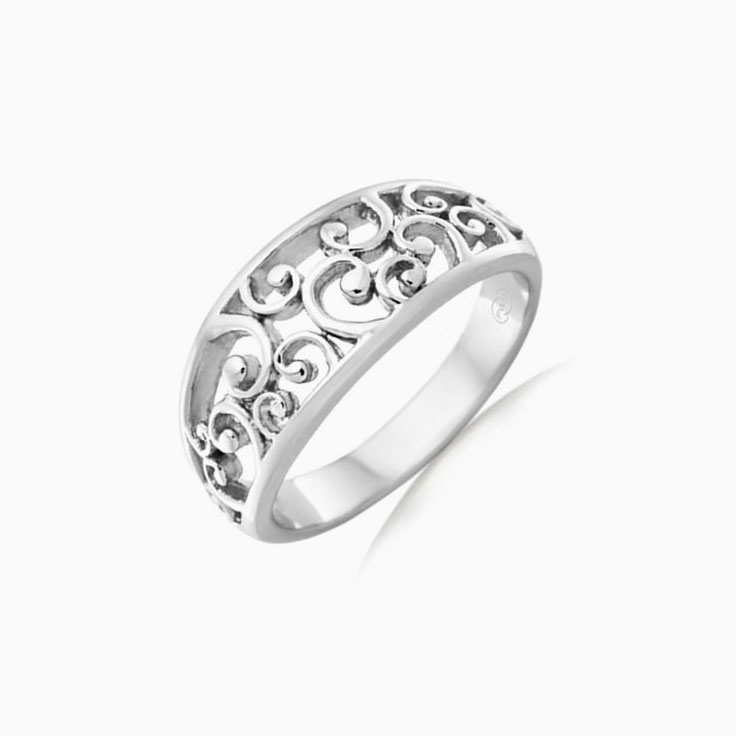 Patterned womens ring J3674
