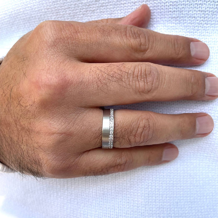 Eternity diamond mens ring