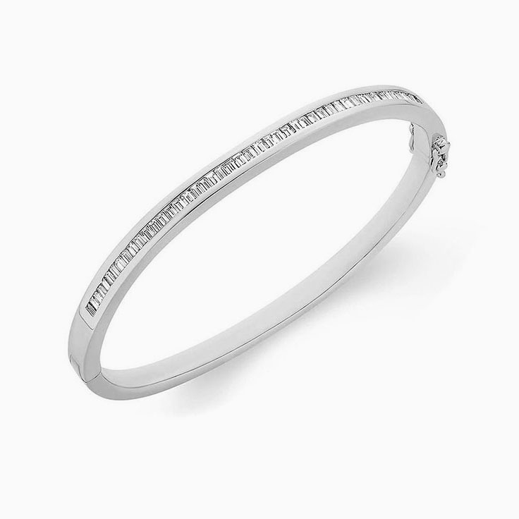 Baguette Cut Diamond Bangle