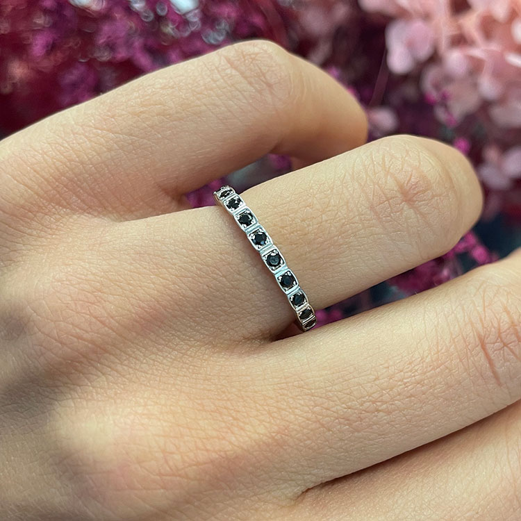 Black Diamond Eternity Wedding Band