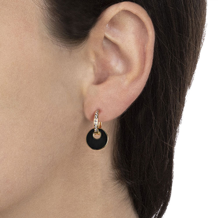 Black Onyx And Diamond Earrings