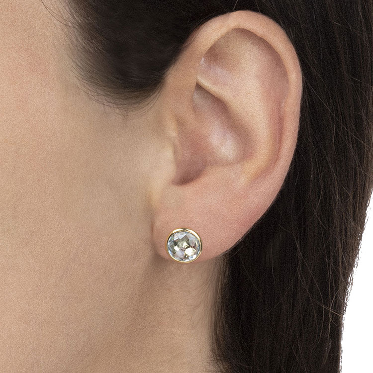 Blue Topaz Gemstone Studs