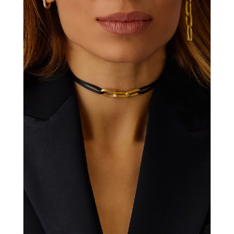 Black Cord Gold Bracelet